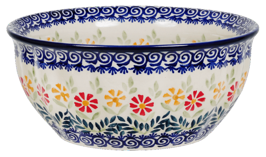 Polish Pottery - 7.75 Bowls - Blue Butterfly - The Polish Pottery