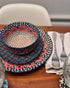 Plate, Round, Dessert, 6.5" in "Blue Basket Weave" by Manufaktura | T130U-32