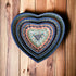 Bowl, Heart-Shaped, 5" x 5.25" in "Teal Pompons" by Andy | NDA366-62