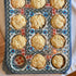 Muffin Pan, 12 Cup Mini in "Teal Pompons" by Andy | NDA169-62