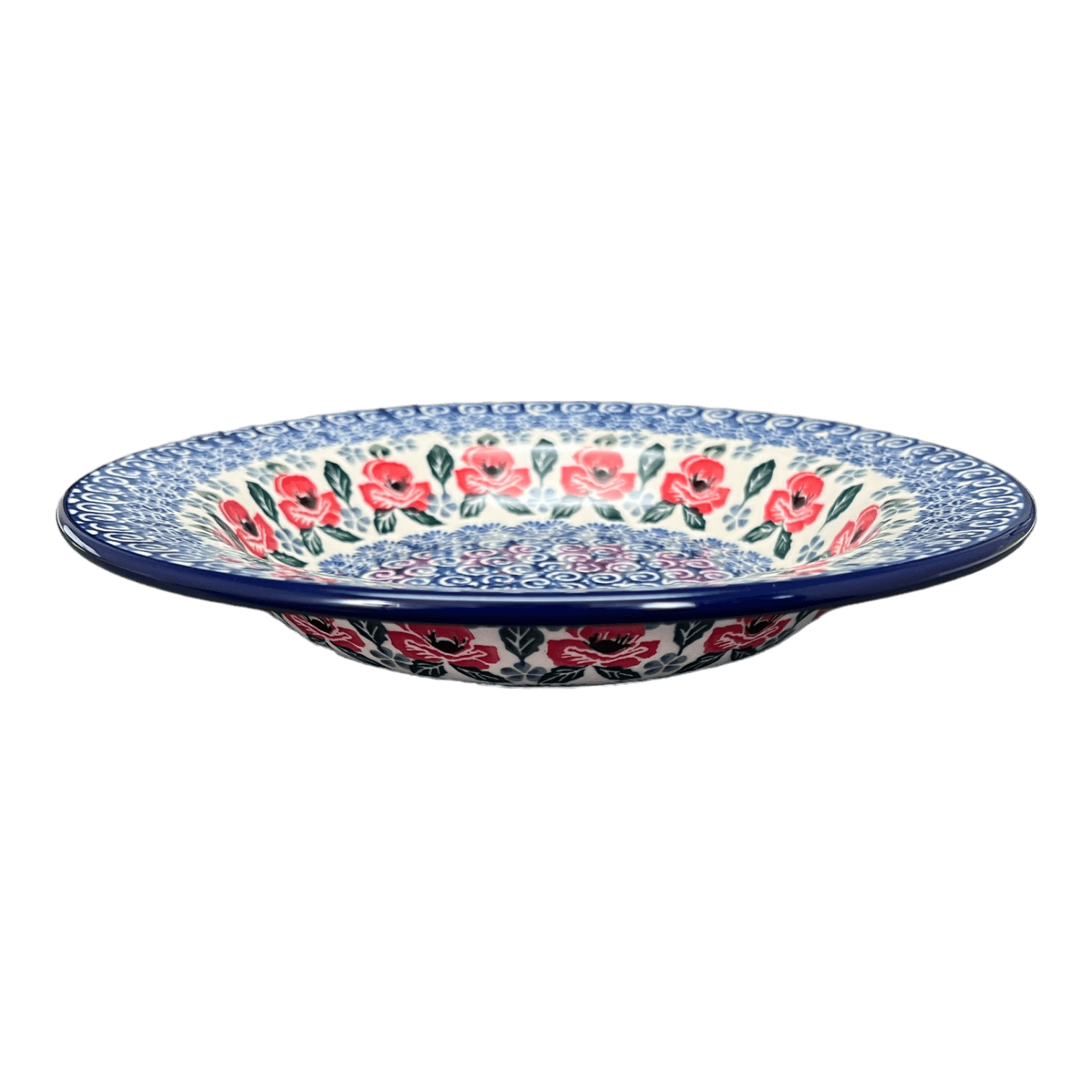 Plate, Round, Soup Plate, 9.25" in "Rosie's Garden" by Ceramika Artystyczna | A014-1490X