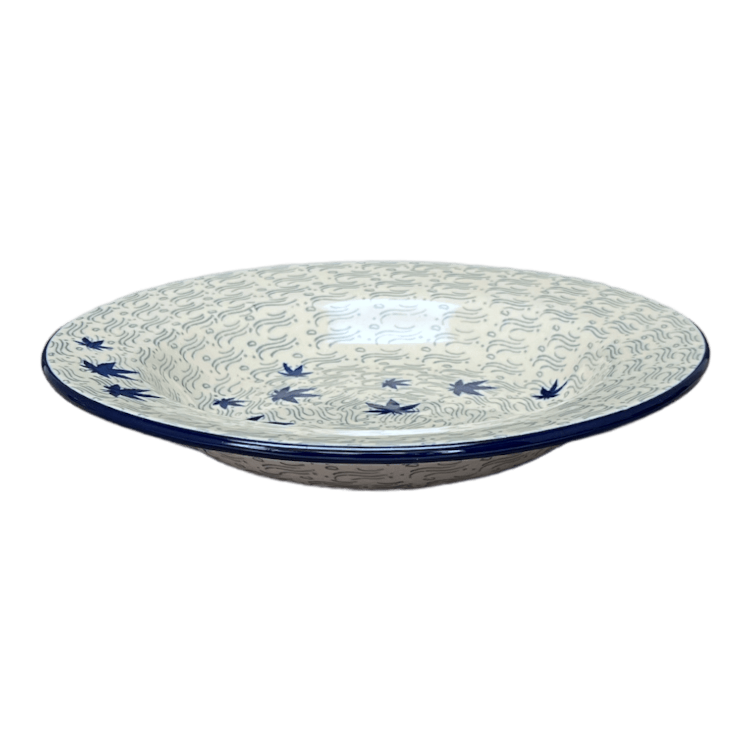 Plate, Round, Soup Plate, 9.25" in "Blue Sweetgum" by Ceramika Artystyczna | A014-2545X