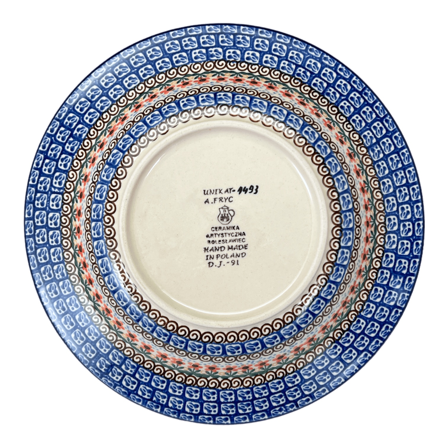 Plate, Round, Soup Plate, 9.25" in "Butterfly Parade" by Ceramika Artystyczna | A014-U1493