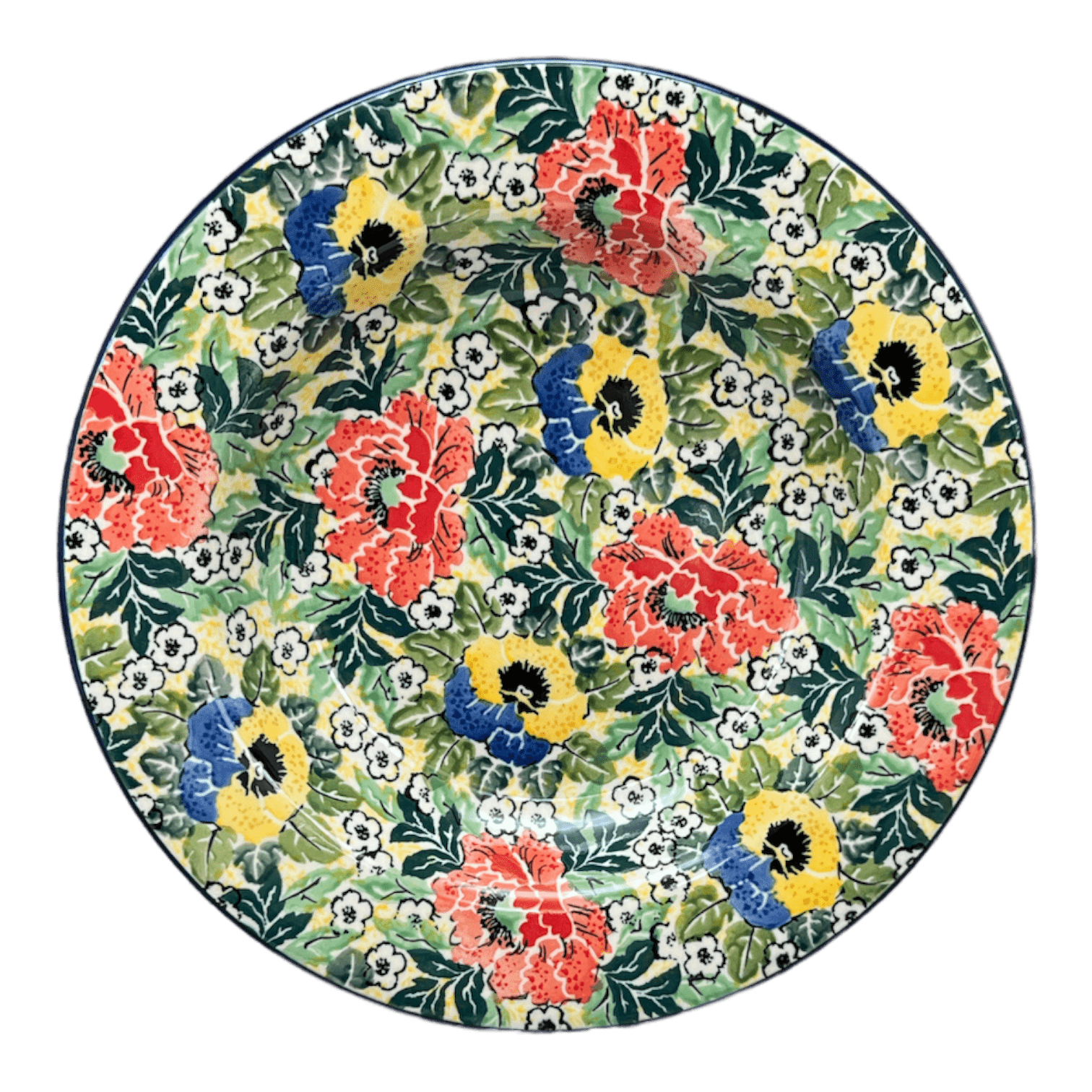 Plate, Round, Soup Plate, 9.25" in "Tropical Love" by Ceramika Artystyczna | A014-U4705