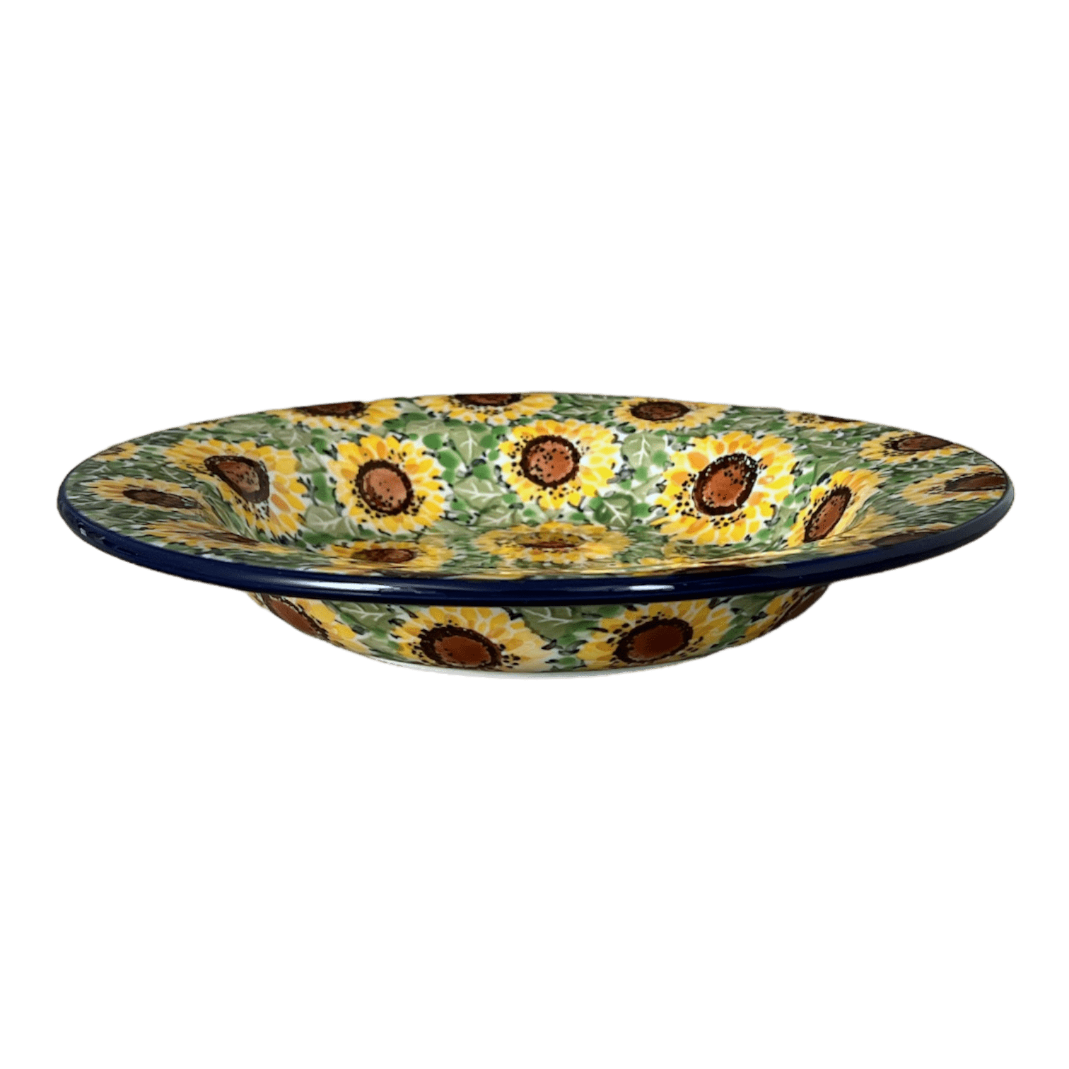 Plate, Round, Soup Plate, 9.25" in "Sunflower Field" by Ceramika Artystyczna | A014-U4737