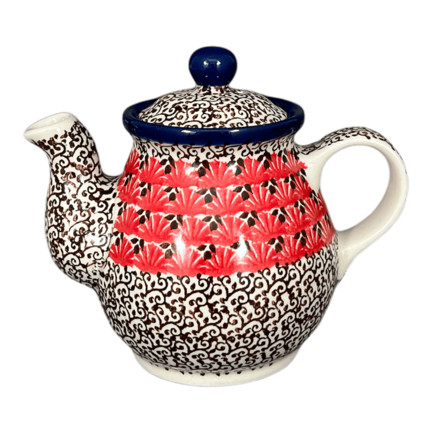 Teapot, 10 oz Individual in "Coral Fans" by Ceramika Artystyczna | A020-2199X