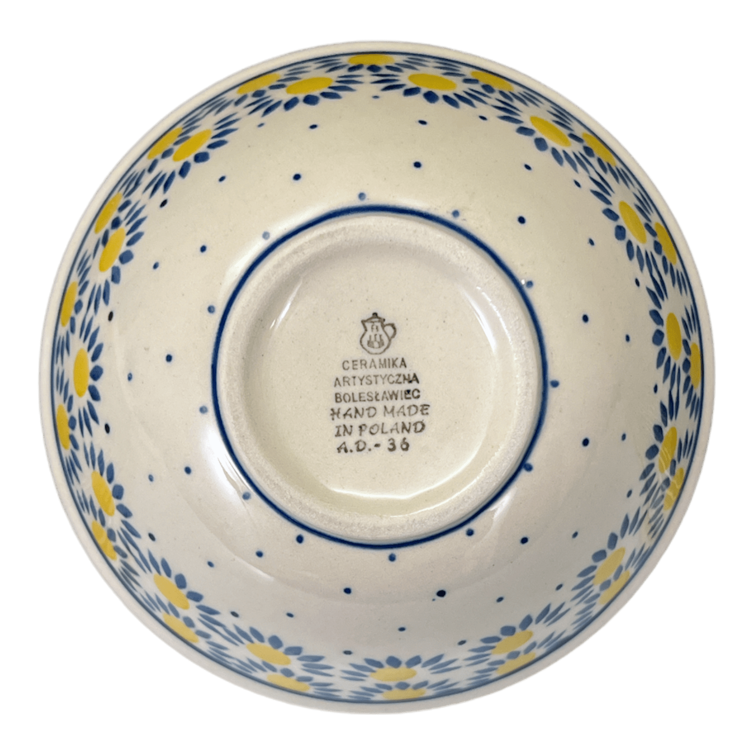 Bowl, Round, Kitchen, 5.5" in "Sunny Circle" by Ceramika Artystyczna | A059-0215