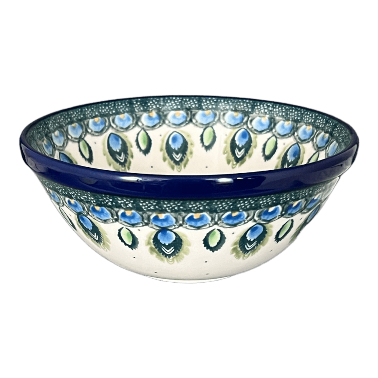 Bowl, Round, Kitchen, 5.5" in "Peacock Plume" by Ceramika Artystyczna | A059-2218X