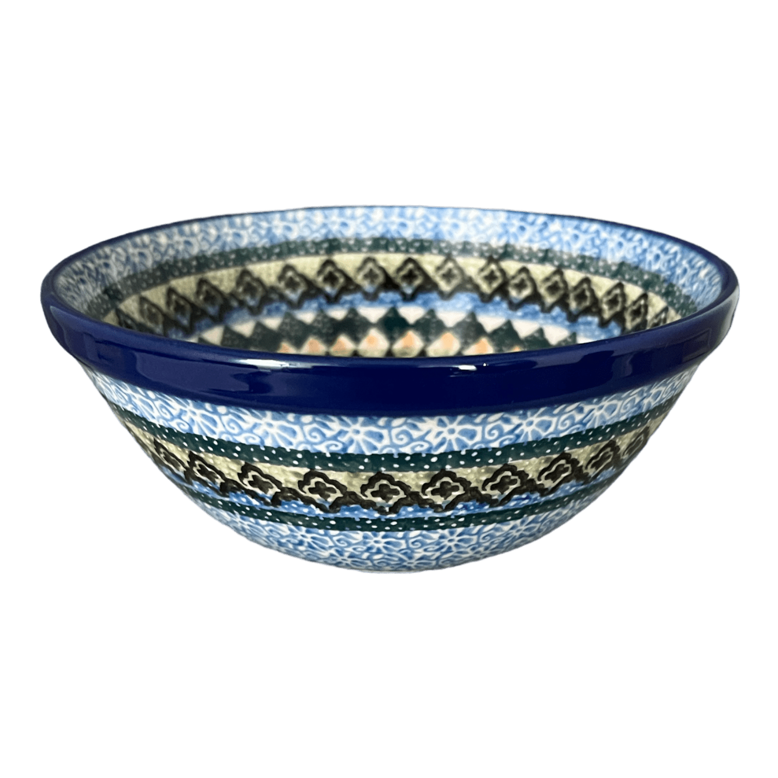 Bowl, Round, Kitchen, 5.5" in "Aztec Blues" by Ceramika Artystyczna | A059-U4428