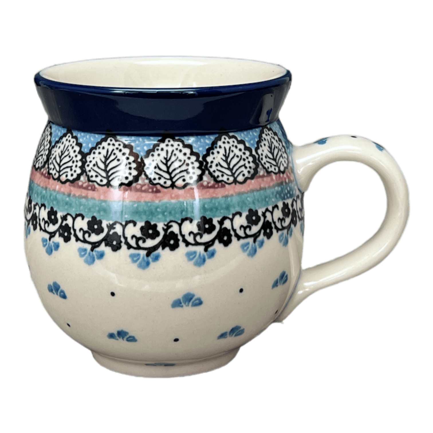 Mug, Belly, 12 oz Medium in "Winter Aspen" by Ceramika Artystyczna | A070-1995X