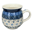 Mug, Belly Mug, 16 oz in "Blue Floral Ring" by Ceramika Artystyczna | A073-1831X