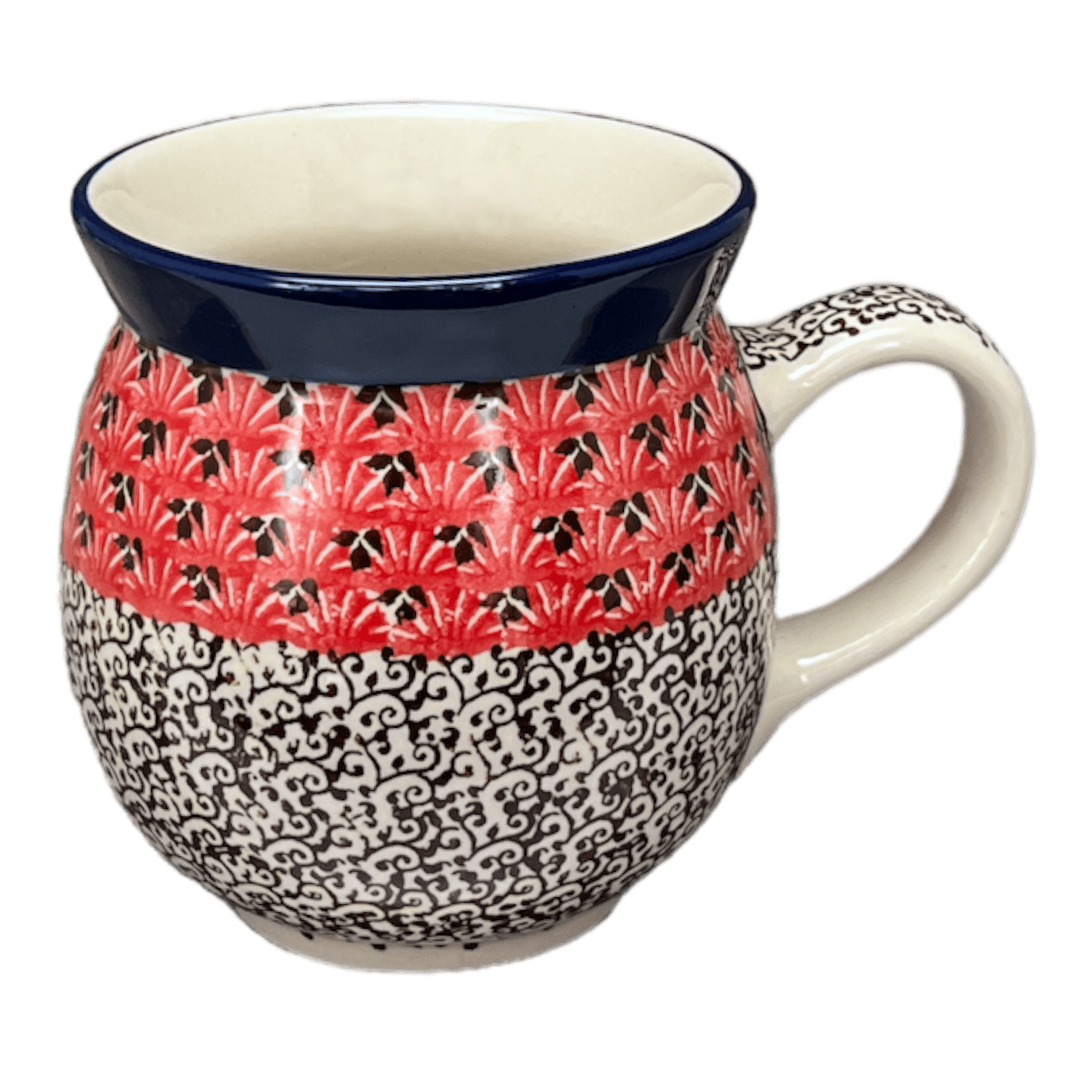 Mug, Belly Mug, 16 oz in "Coral Fans" by Ceramika Artystyczna | A073-2199X