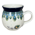 Mug, Belly Mug, 16 oz in "Peacock Plume" by Ceramika Artystyczna | A073-2218X