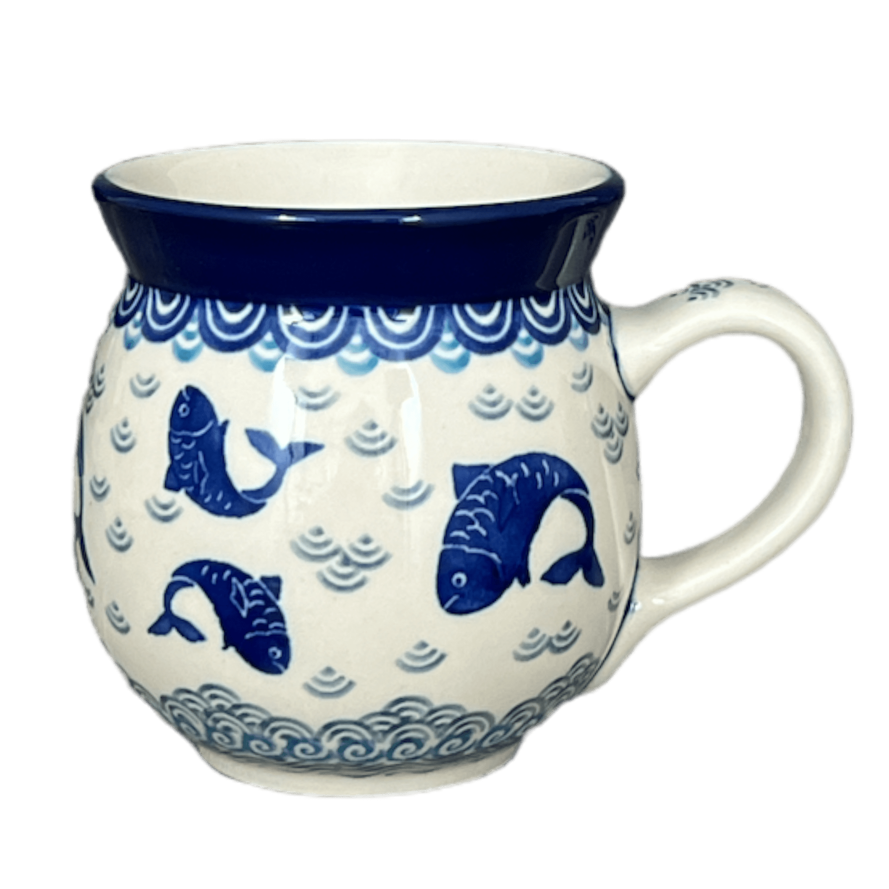 Mug, Belly Mug, 16 oz in "Koi Pond" by Ceramika Artystyczna | A073-2372X