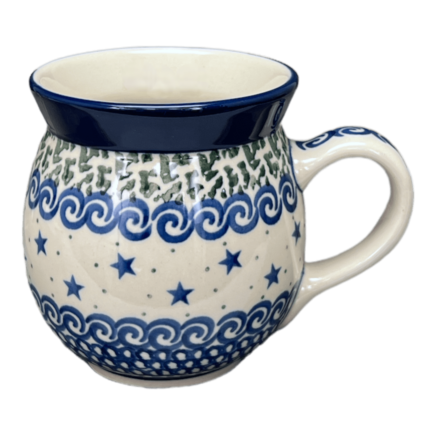 Mug, Belly Mug, 16 oz in "Starry Sea" by Ceramika Artystyczna | A073-454C