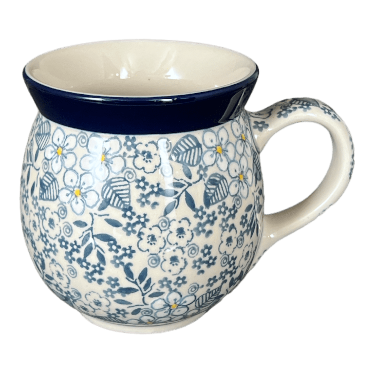 Mug, Belly Mug, 16 oz in "Breezy Garden" by Ceramika Artystyczna | A073-U4784