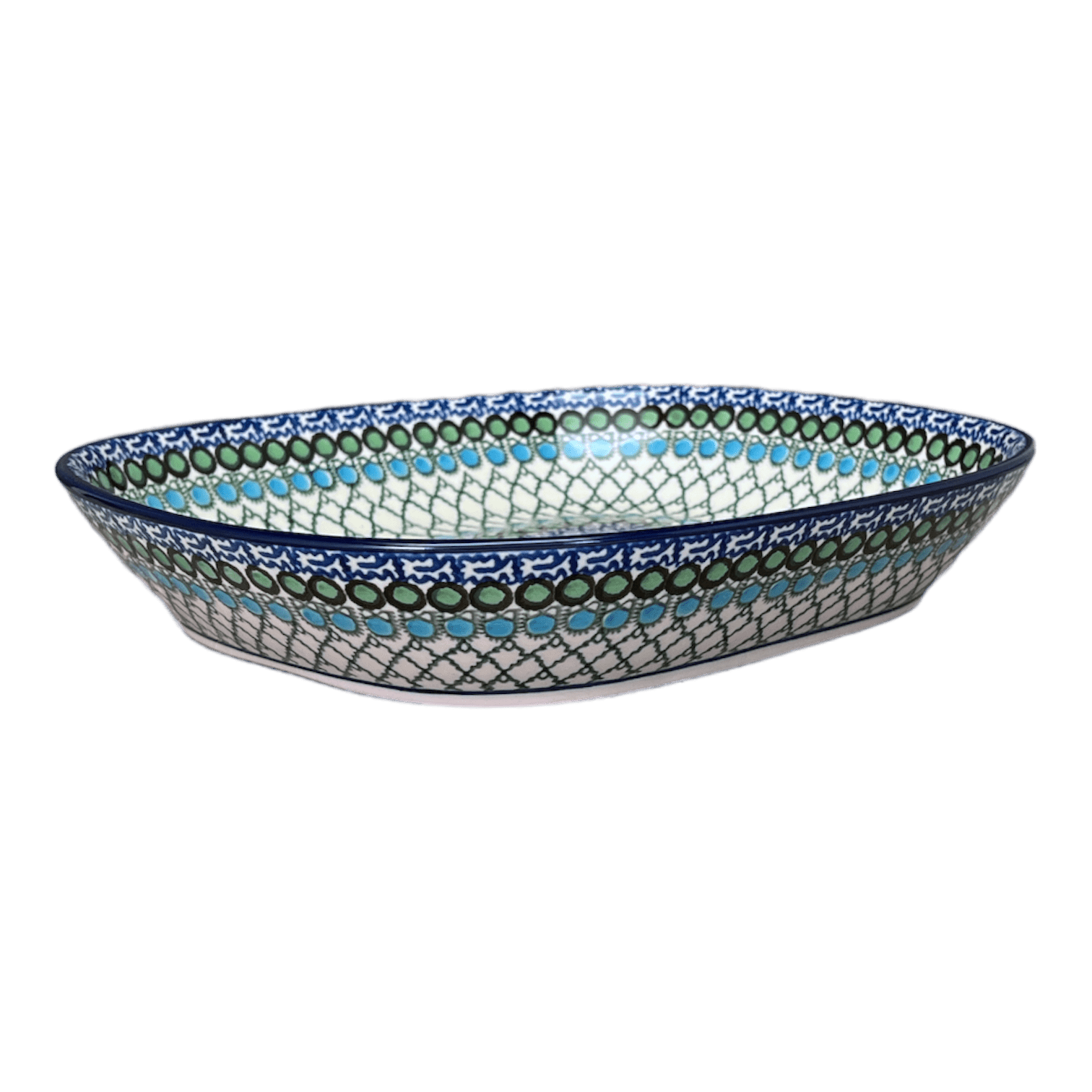 Baker, Rectangular, 9" x 10.5" in "Mediterranean Waves" by Ceramika Artystyczna  | A158-U72