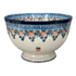 Bowl, Round, Deep, Pedestal, 10" in "Strawberry Patch" by Ceramika Artystyczna | A215-721X