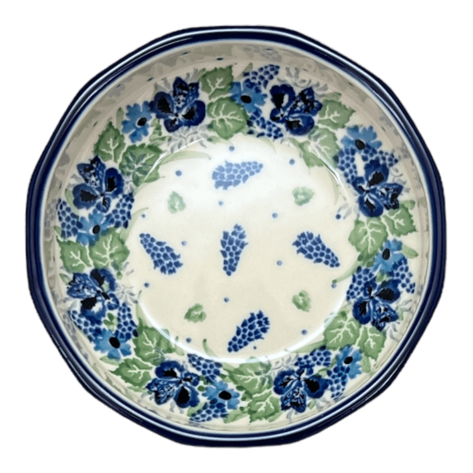 Bowl, Multiangular, 5" in "Hyacinth in the Wind" by Ceramika Artystyczna | A221-2037X