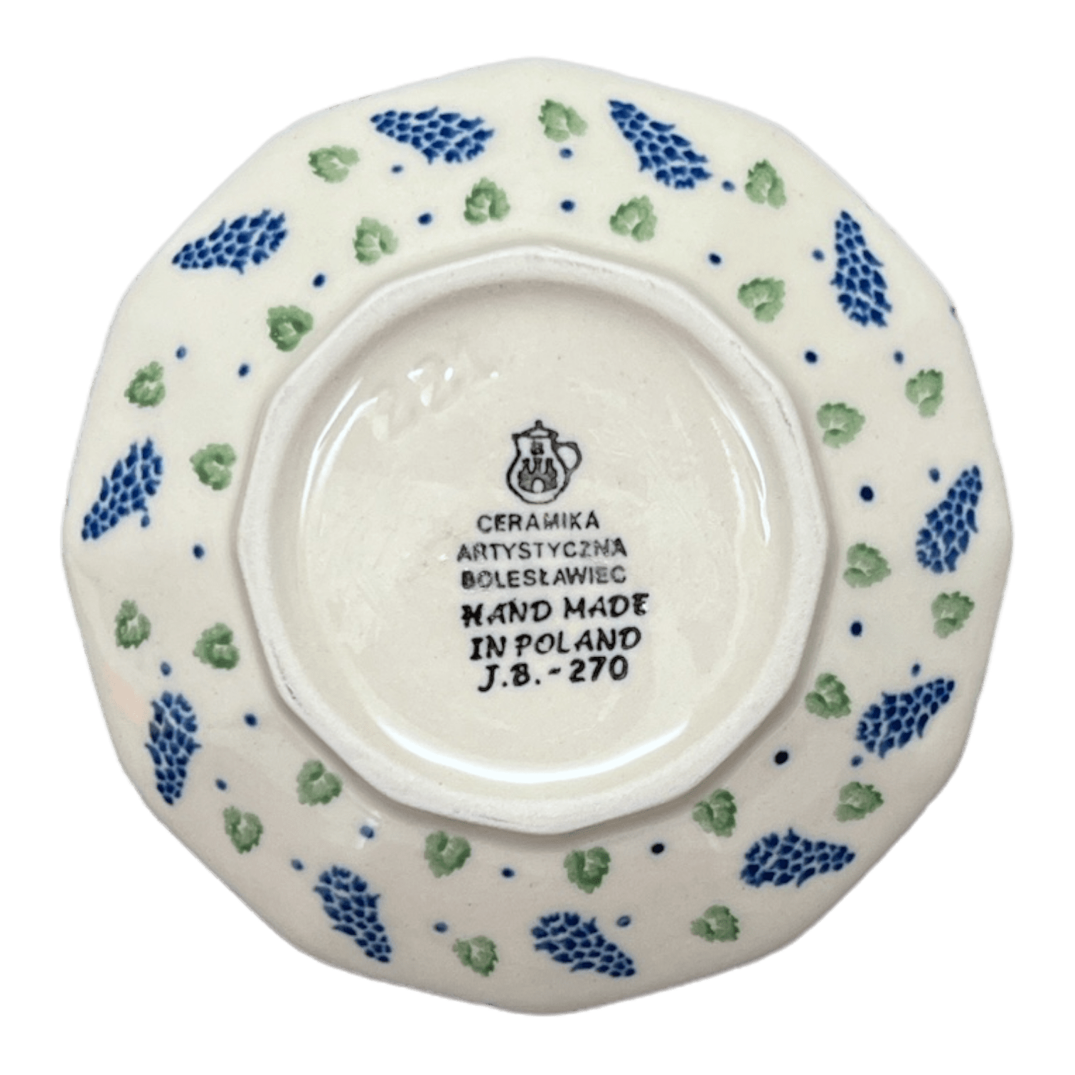 Bowl, Multiangular, 5" in "Hyacinth in the Wind" by Ceramika Artystyczna | A221-2037X