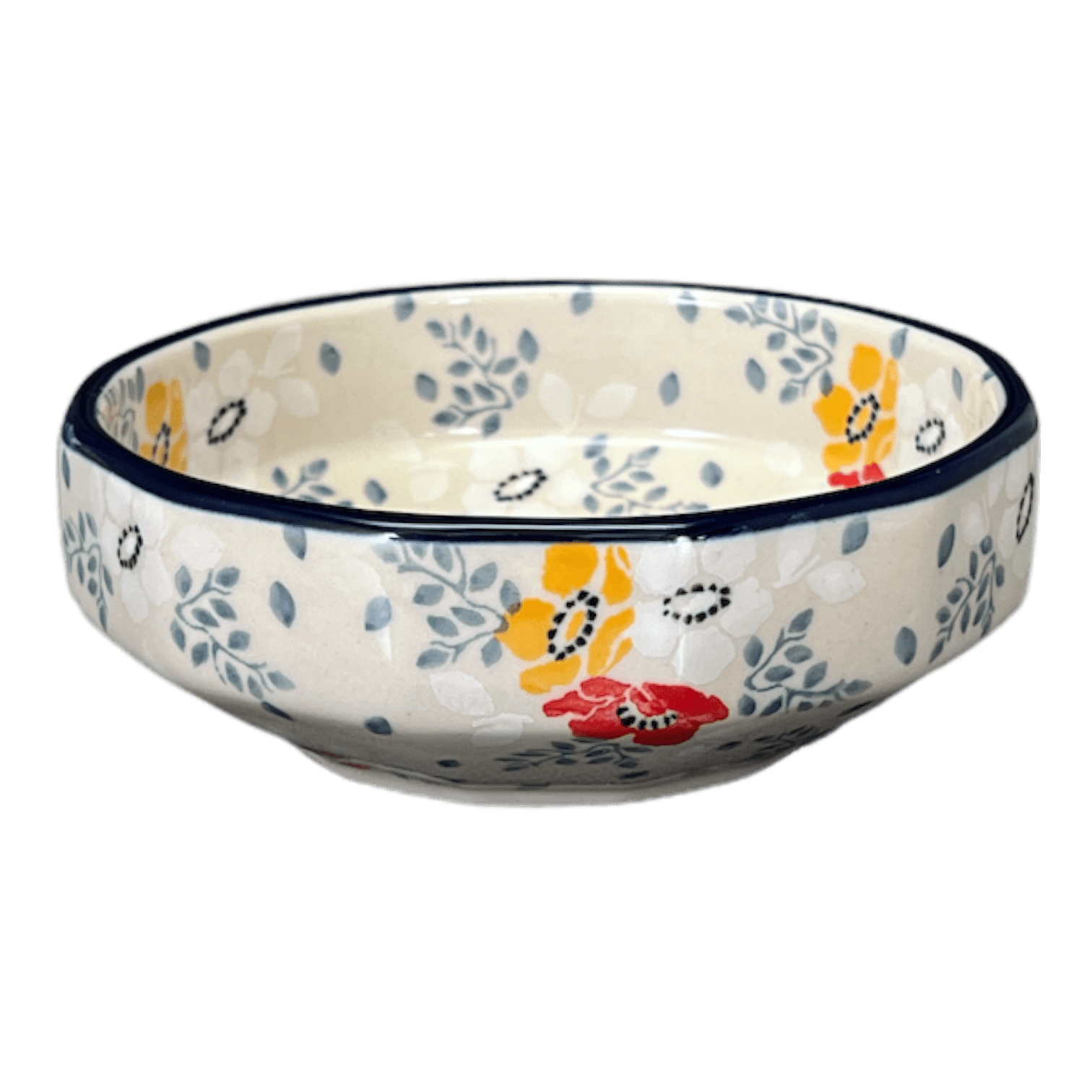 Bowl, Multiangular, 5" in "Soft Bouquet" by Ceramika Artystyczna | A221-2378X