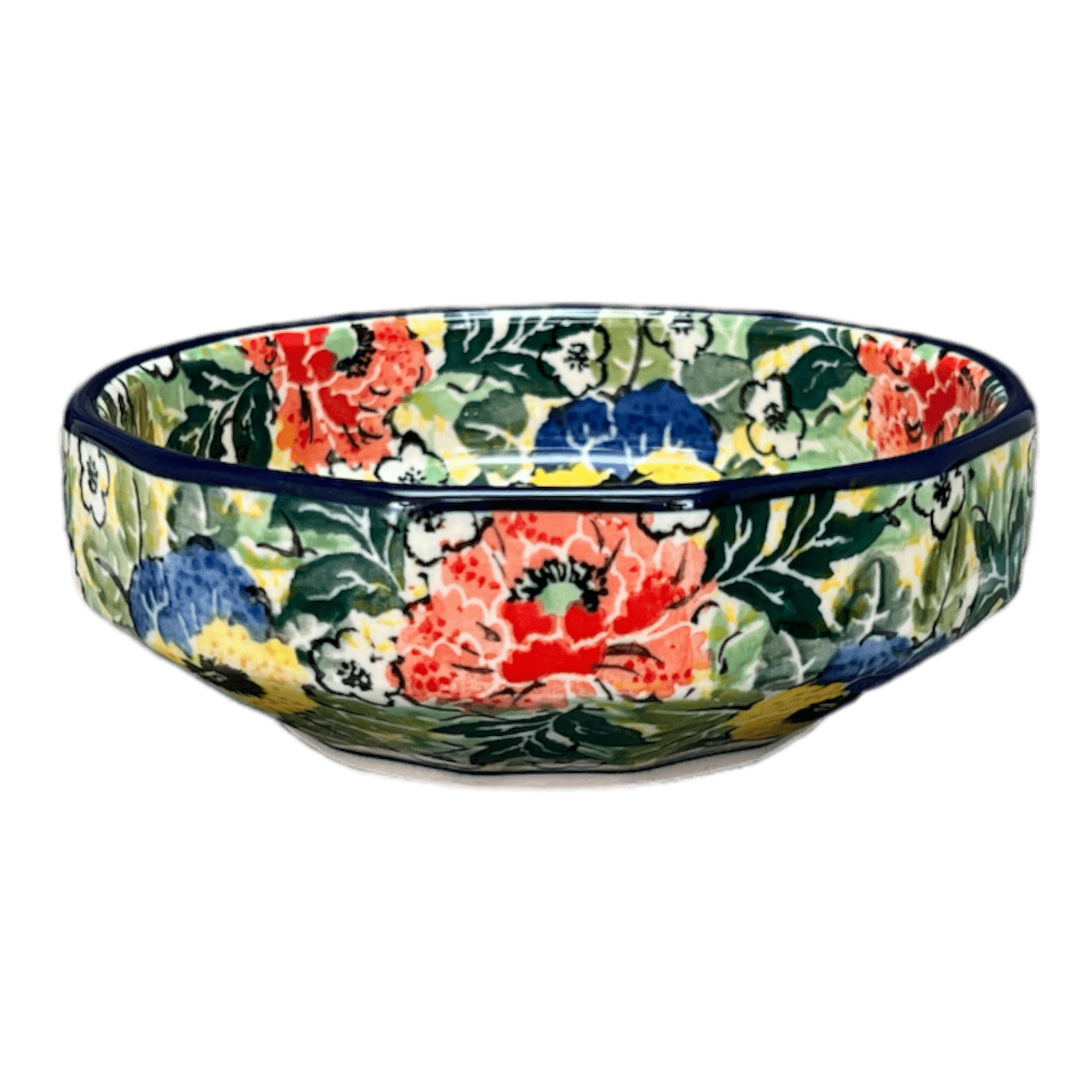 Bowl, Multiangular, 5" in "Tropical Love" by Ceramika Artystyczna | A221-U4705