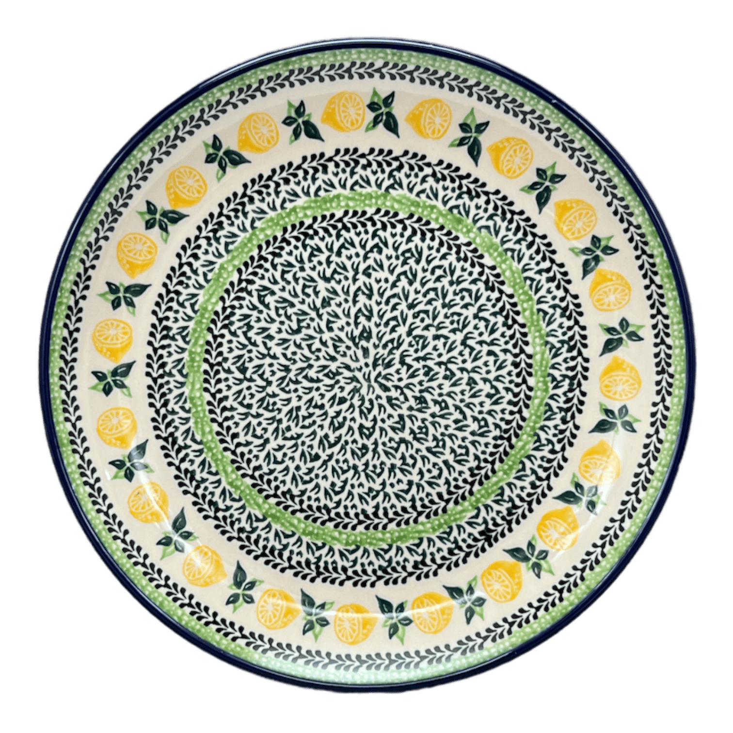 Plate, Round, Dinner, 10" in "Lemons and Leaves" by Ceramika Artystyczna | A257-2749X