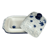 Butter Dish, 7" x 5.5" in "Blue Sweetgum" by Ceramika Artystyczna | A295-2545X