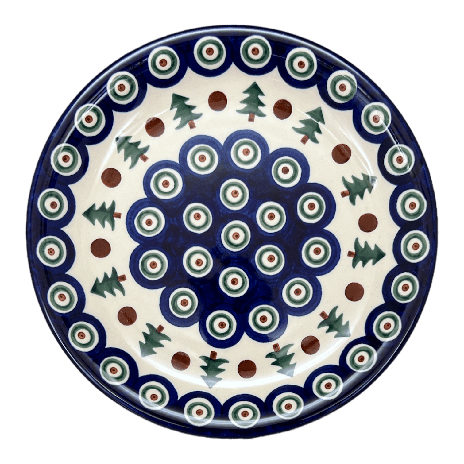 Plate, Round, Salad, 8" in "Peacock Pine" by Ceramika Artystyczna | A337-366X