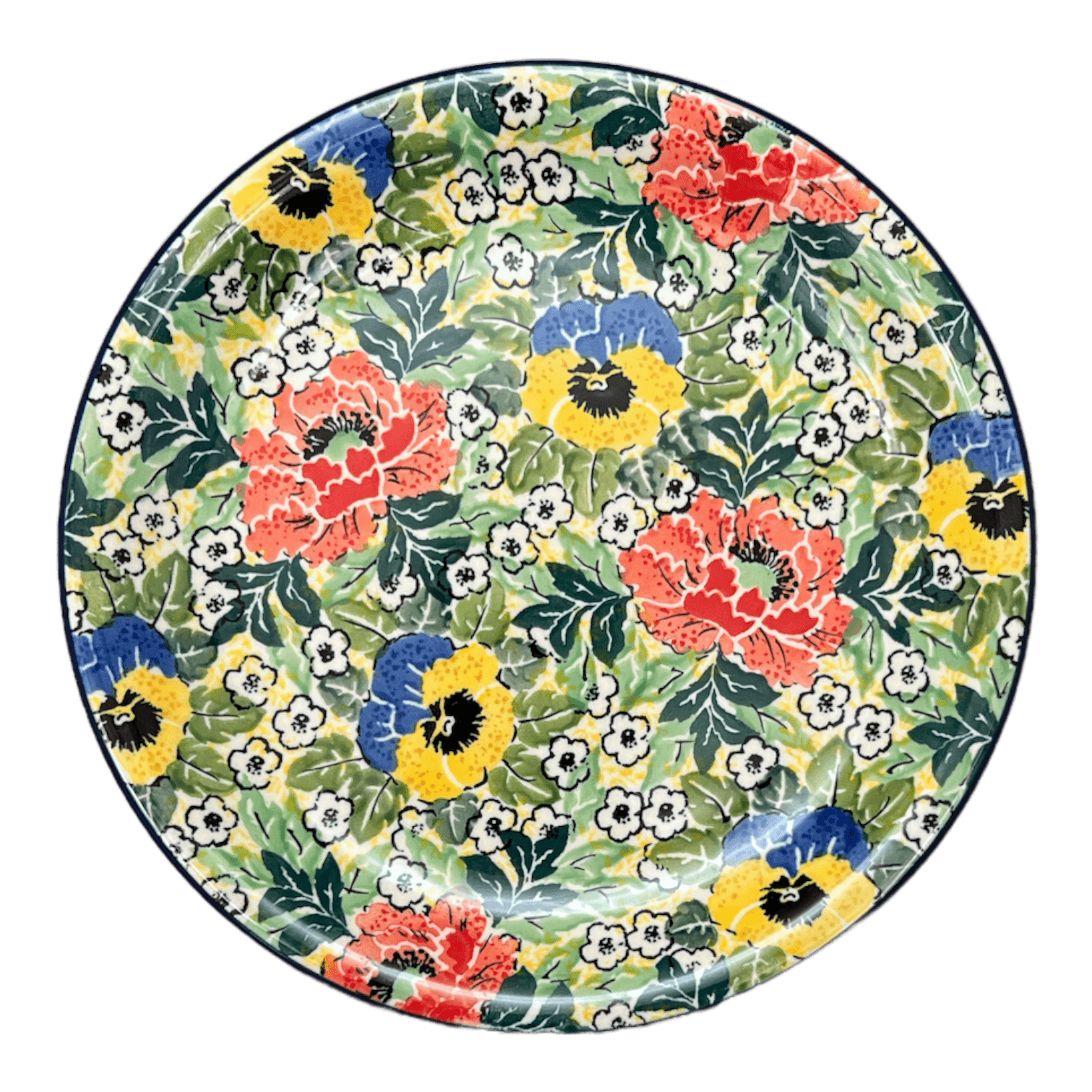 Plate, Round, Salad, 8" in "Tropical Love" by Ceramika Artystyczna | A337-U4705