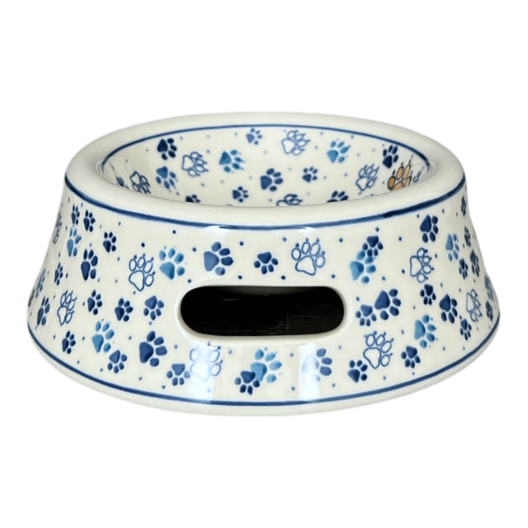 Bowl, Round, Dog Bowl, 5.5" Large in "Paw Prints" by Ceramika Artystyczna | A525-1770X