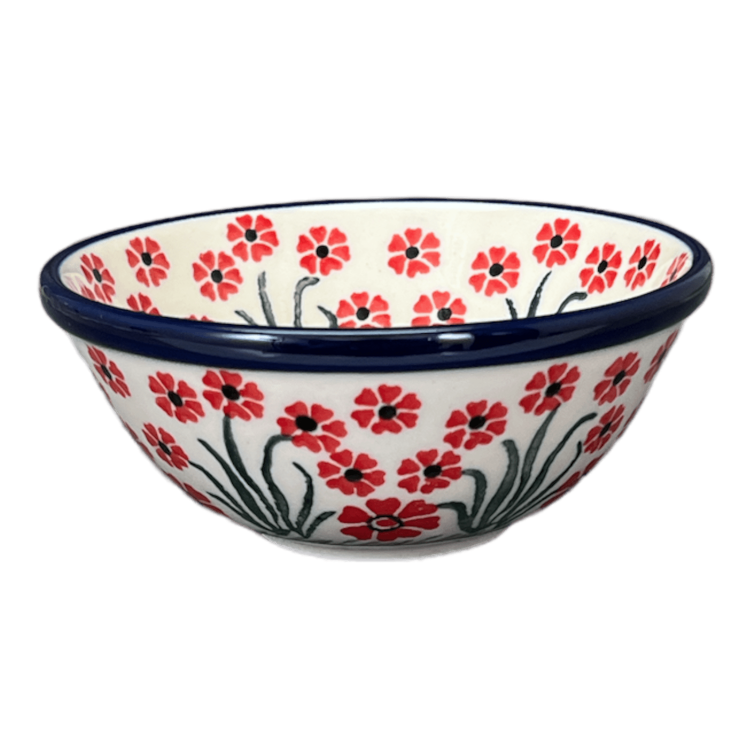 Bowl, Round, 4.75" in "Red Aster" by Ceramika Artystyczna | A556-1435X