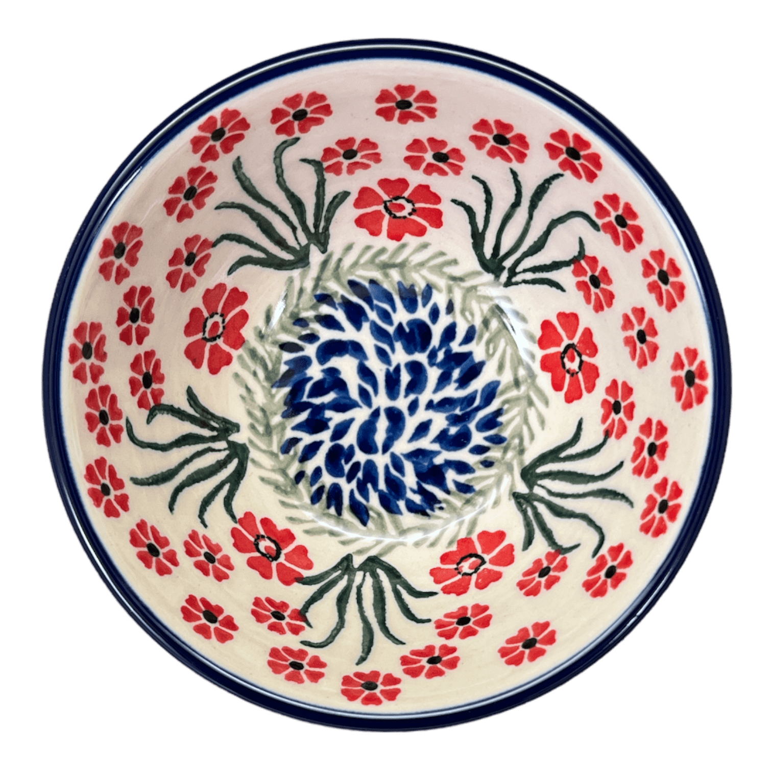 Bowl, Round, 4.75" in "Red Aster" by Ceramika Artystyczna | A556-1435X