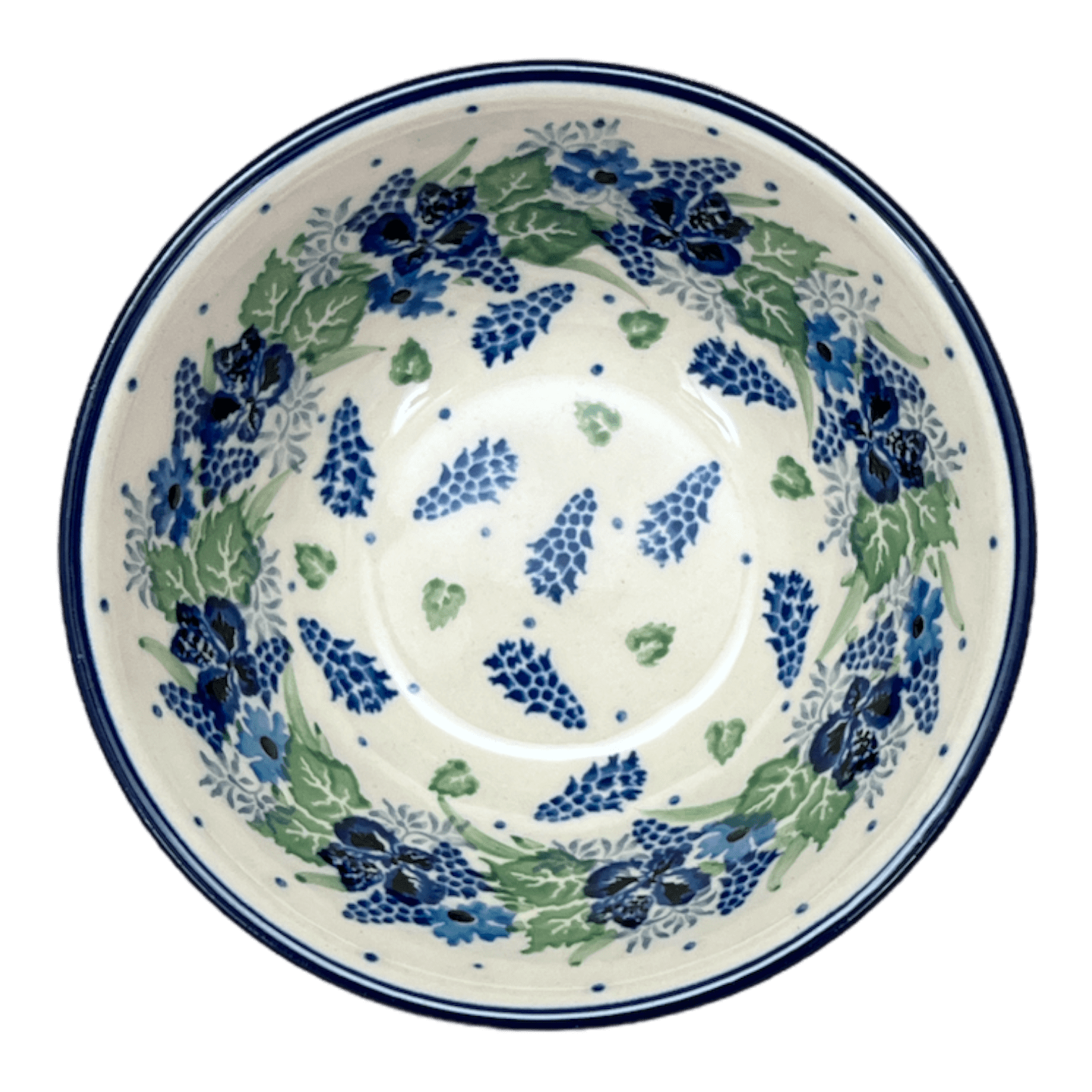 Bowl, Round, 4.75" in "Hyacinth in the Wind" by Ceramika Artystyczna | A556-2037X