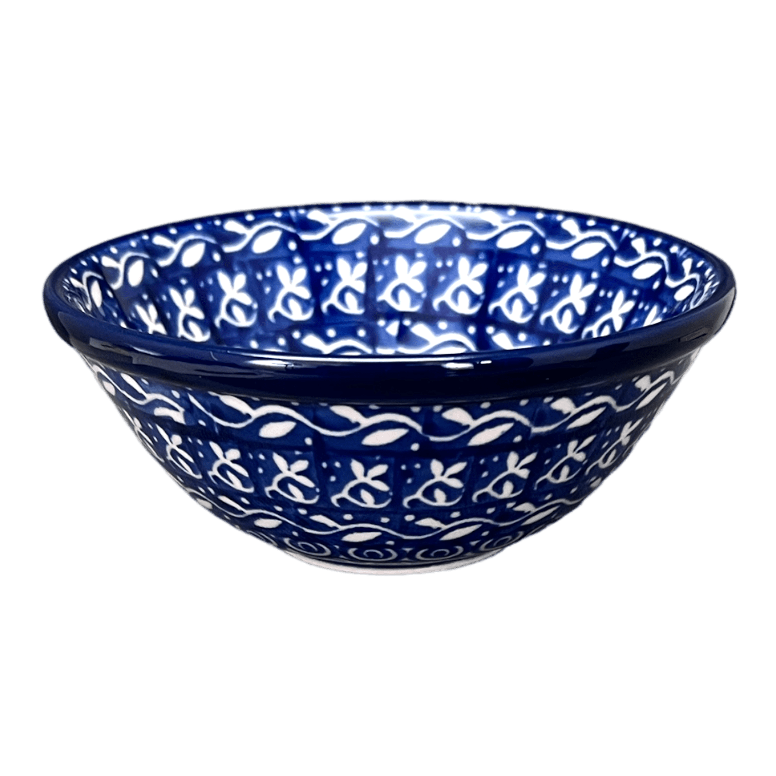 Bowl, Round, 4.75" in "Wavy Blues" by Ceramika Artystyczna | A556-905X