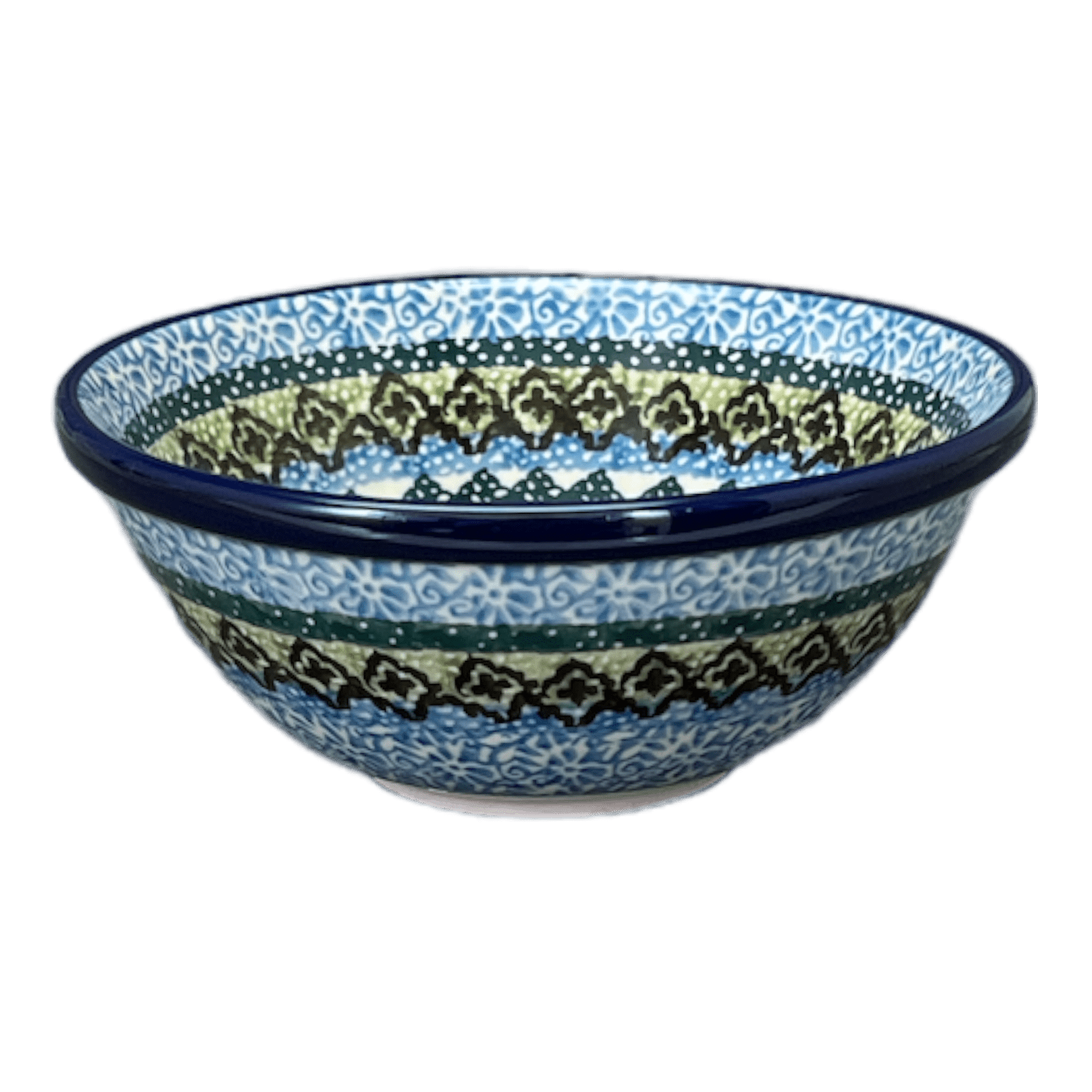 Bowl, Round, 4.75" in "Aztec Blues" by Ceramika Artystyczna | A556-U4428