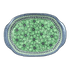 Tray, Oval, Handles, 10.75" x 15.25" in "Green Goddess" by Ceramika Artystyczna | A684-U408A