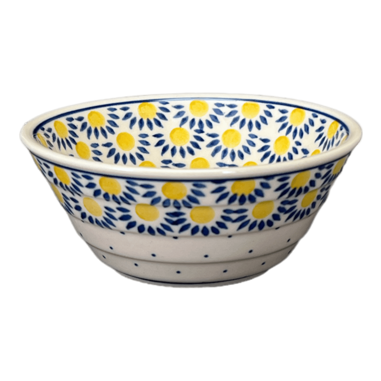 Bowl, Round, Ridged, 5.5" in "Sunny Circle" by Ceramika Artystyczna | A696-0215