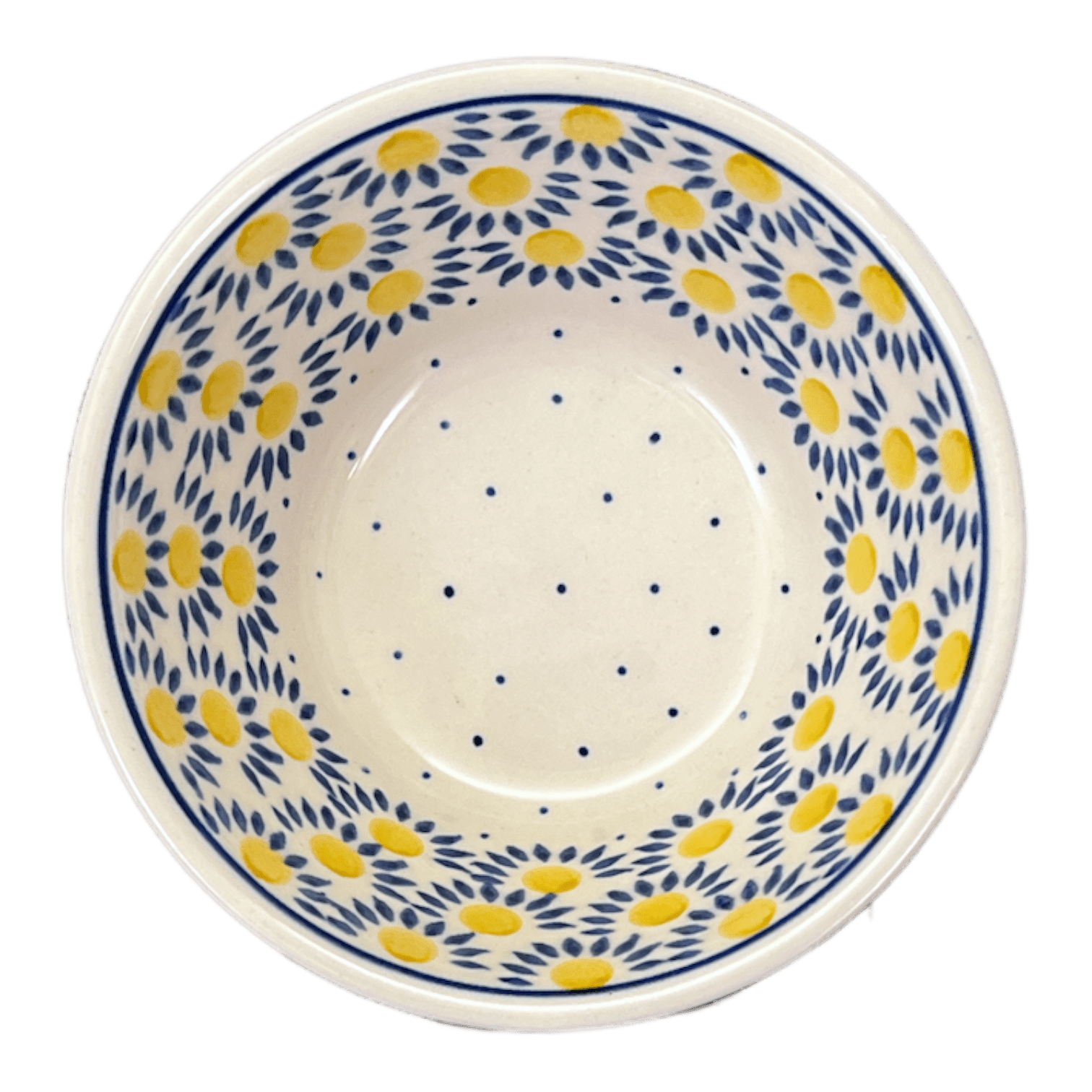 Bowl, Round, Ridged, 5.5" in "Sunny Circle" by Ceramika Artystyczna | A696-0215