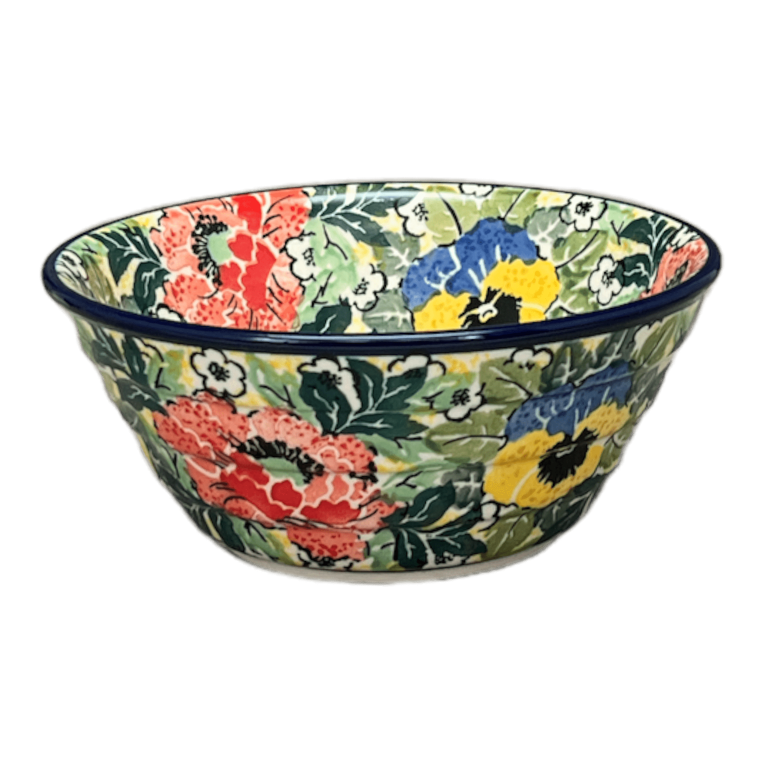 Bowl, Round, Ridged, 5.5" in "Tropical Love" by Ceramika Artystyczna | A696-U4705