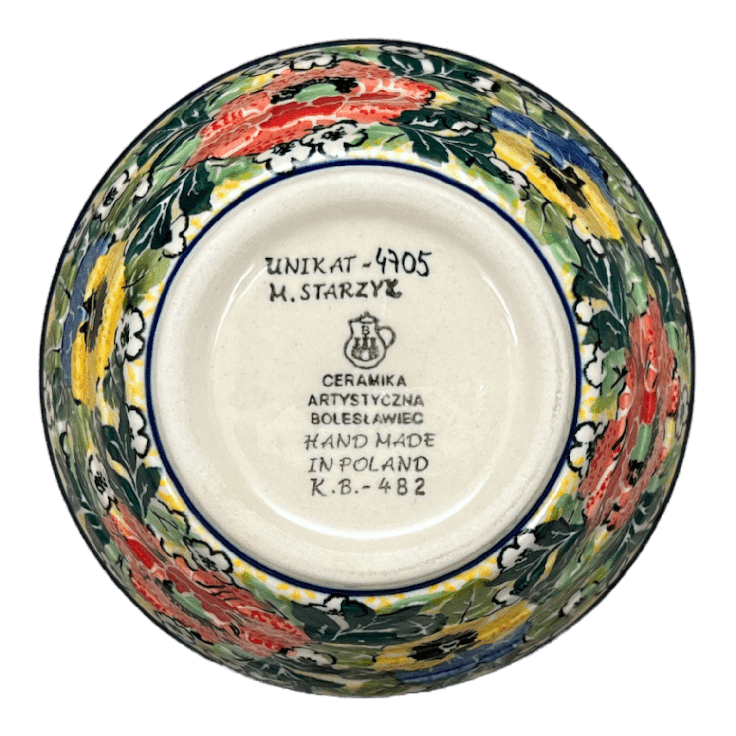 Bowl, Round, Ridged, 5.5" in "Tropical Love" by Ceramika Artystyczna | A696-U4705