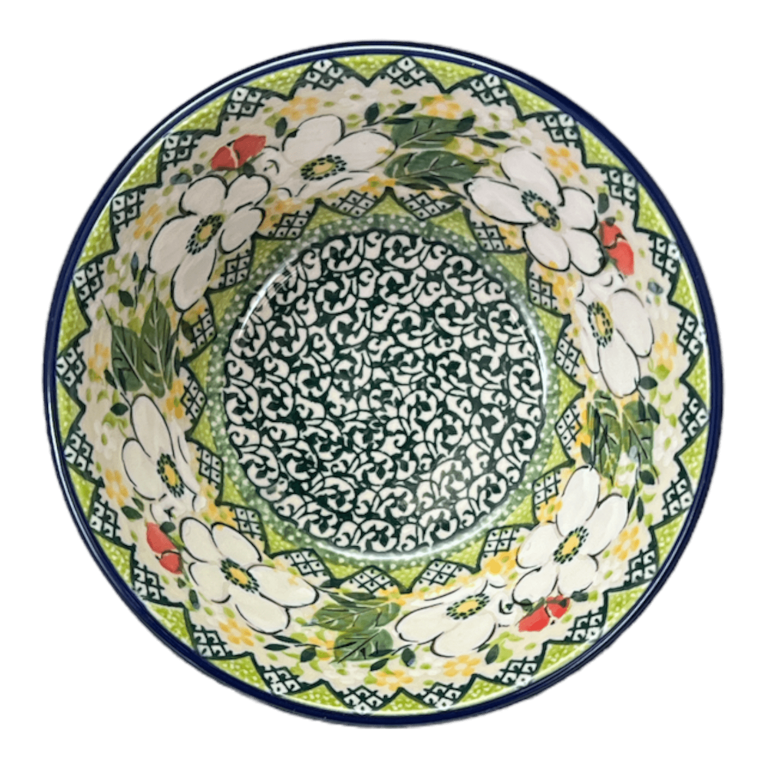 Bowl, Round, Ridged, 5.5" in "White Cosmos" by Ceramika Artystyczna | A696-U4813