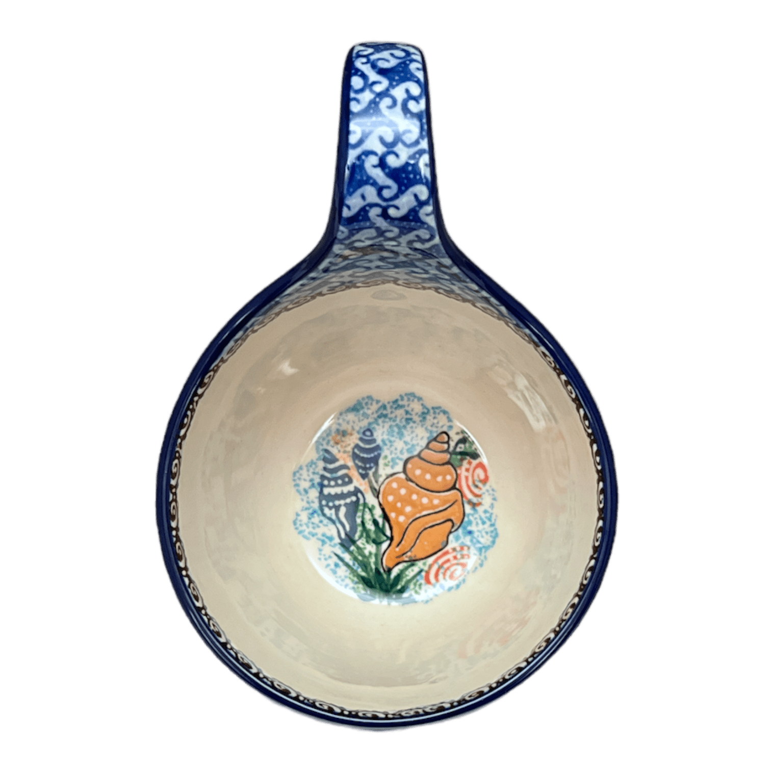 Bowl, Round, Loop Handle, 16 oz in "Poseidon's Treasure" by Ceramika Artystyczna | A845-U1899