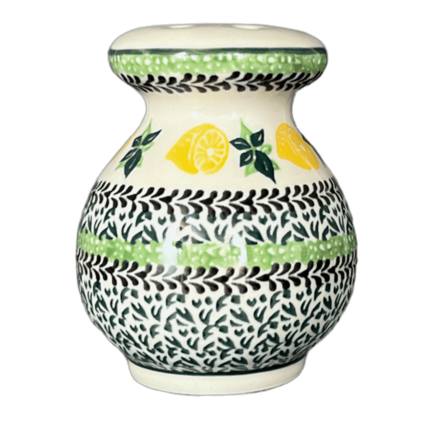 Shaker, 4" in "Lemons and Leaves" by Ceramika Artystyczna | A934-2749X