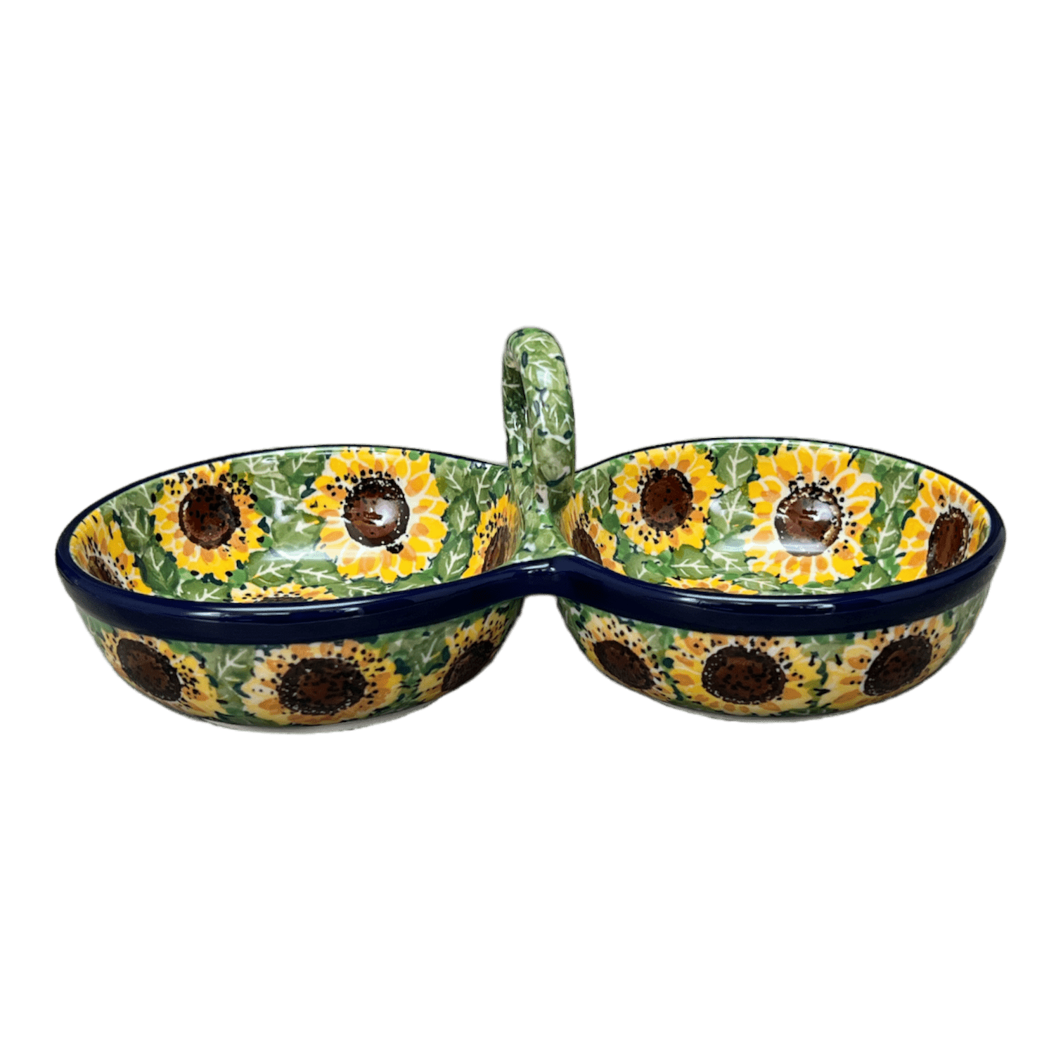 Bowl, Round, Double, Serving, 9" in "Sunflower Field" by Ceramika Artystyczna | A942-U4737