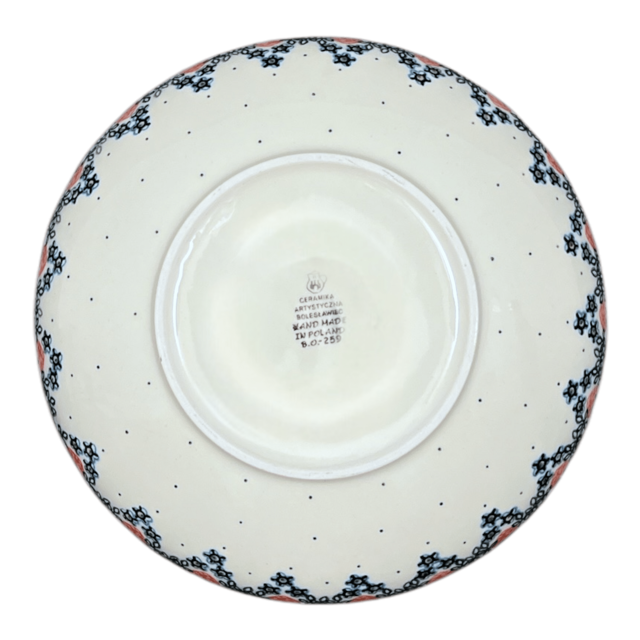 Bowl, Round, Serving, 10.5" in "Strawberry Patch" by Ceramika Artystyczna | AC36-721X