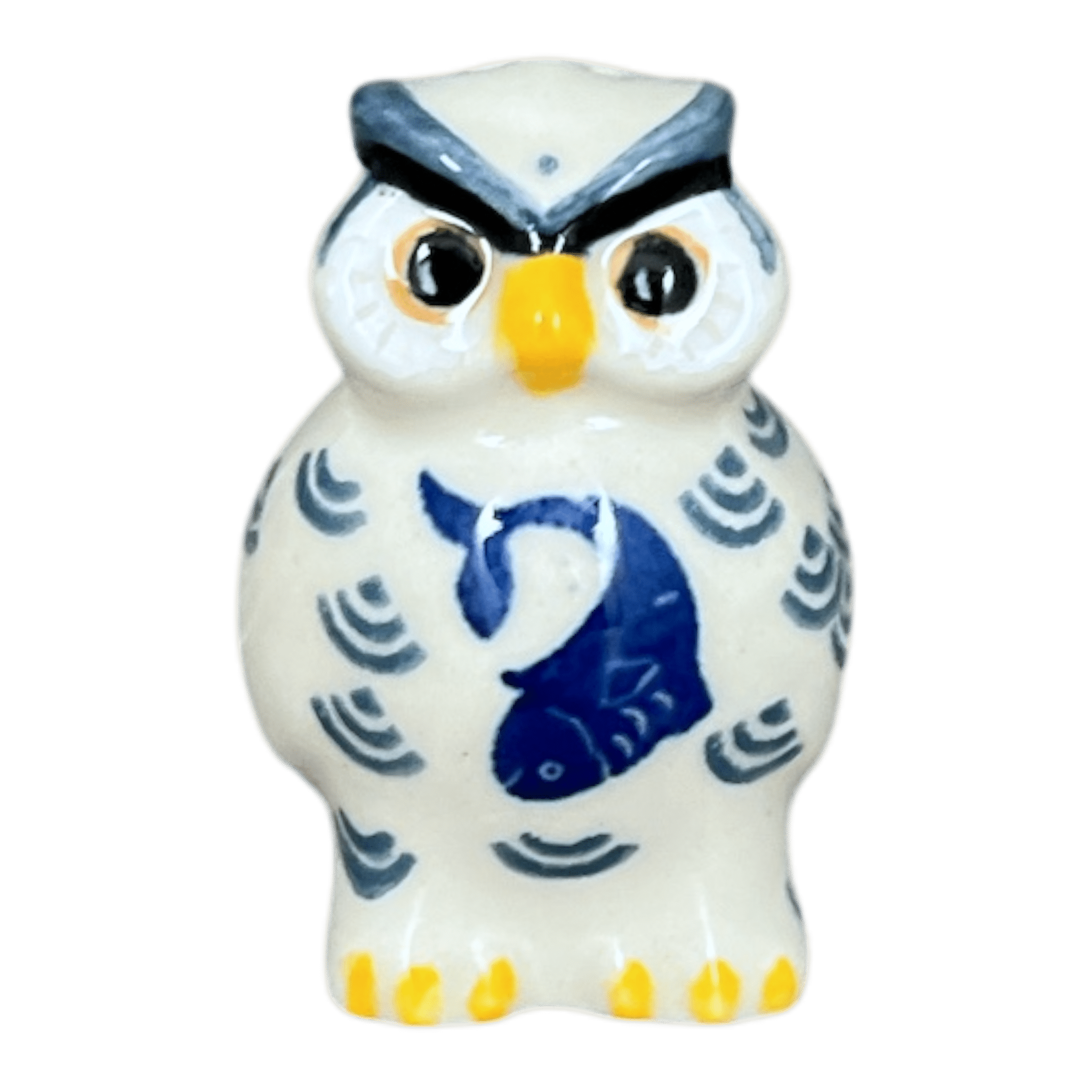 Shaker, Owl, 2.25" in "Koi Pond" by Ceramika Artystyczna | AD91-2372X