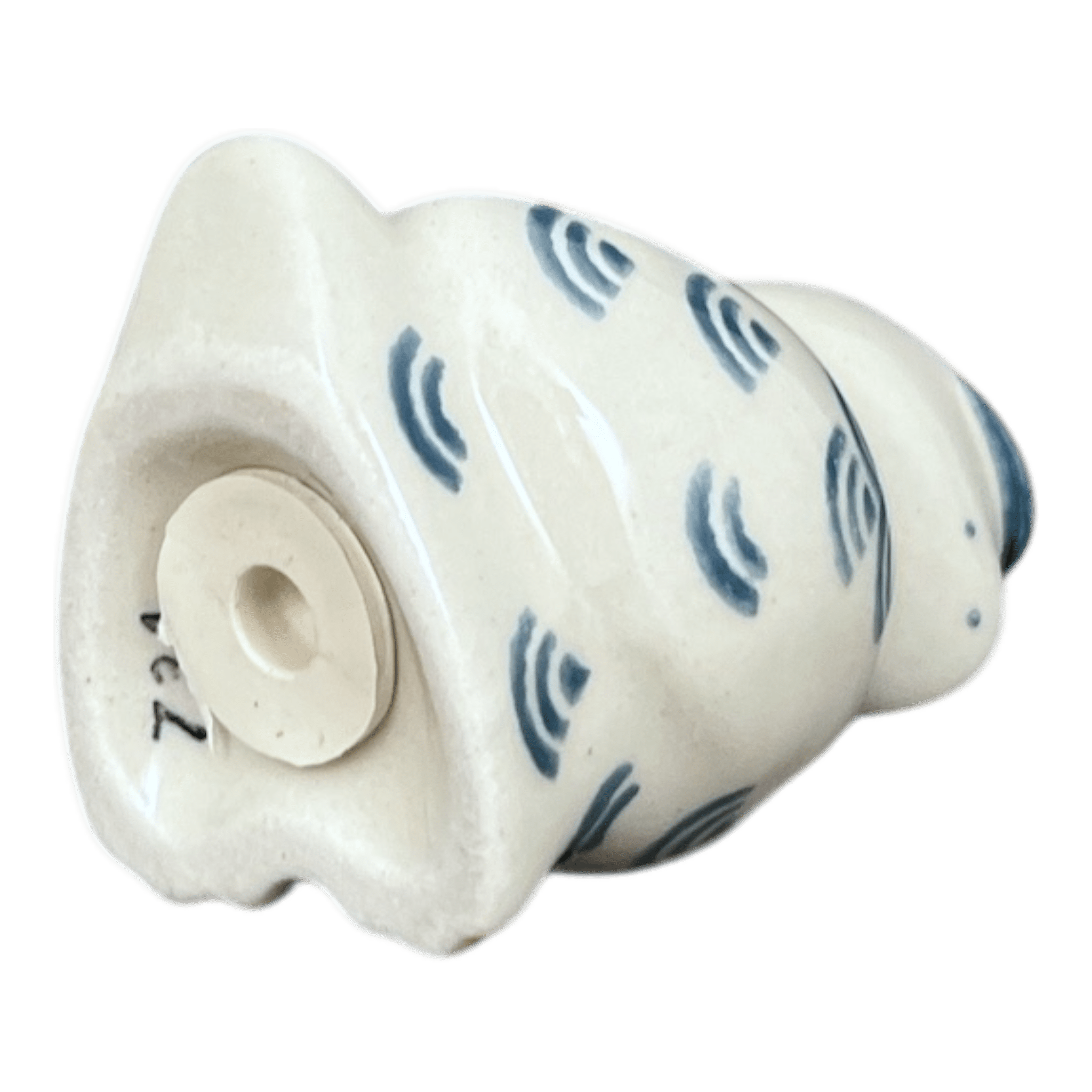 Shaker, Owl, 2.25" in "Koi Pond" by Ceramika Artystyczna | AD91-2372X