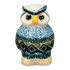 Shaker, Owl, 2.25" in "Aztec Blues" by Ceramika Artystyczna | AD91-U4428
