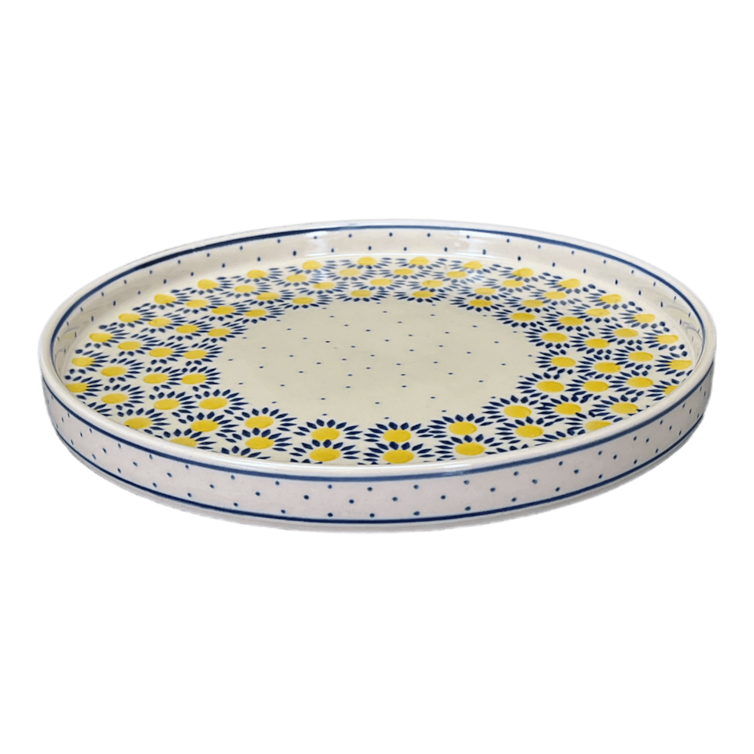 Tray, Round, 10" in "Sunny Circle" by Ceramika Artystyczna | AE93-0215